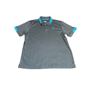 At&t Men Gray Short Sleeve Pullover Polo Shirt Size Xl